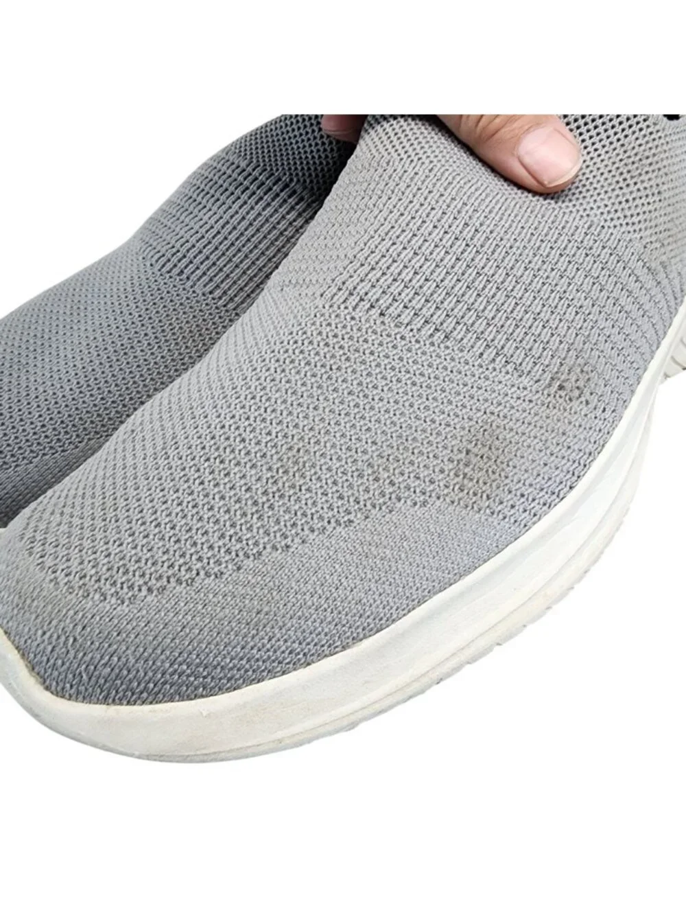 Skechers Shoes Mens Size 12 Gray Slip Ins Hands Free Slip On Sneakers *Read*